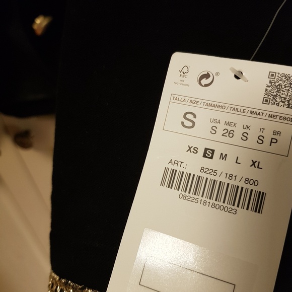 Zara Black Velvet Blazer / Jacket - Picture 5 of 7